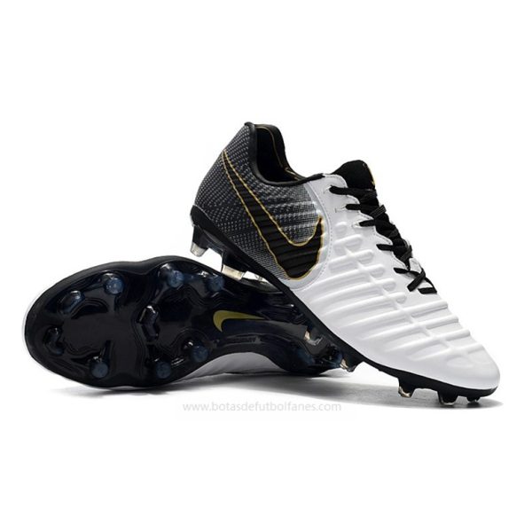 Nike Tiempo Legend Elite FG Negro Blanco Oro